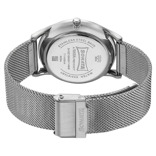 77140SM01 Sonata Quartz Analog Blue Dial Silver Stainless Steel Strap Watch For Men 2 Untitled design 3 81