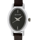 Sonata Quartz Analog Black Dial