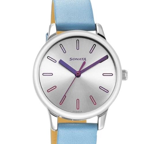 Sonata Splash Silver Dial Women Watch