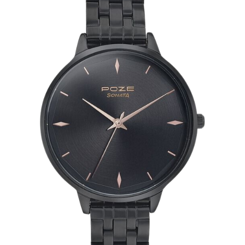Poze by Sonata Quartz Analog Black Dial
