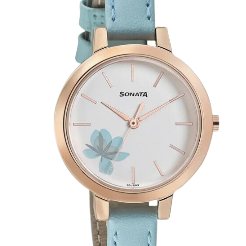 Sonata Blush It Up White Dial