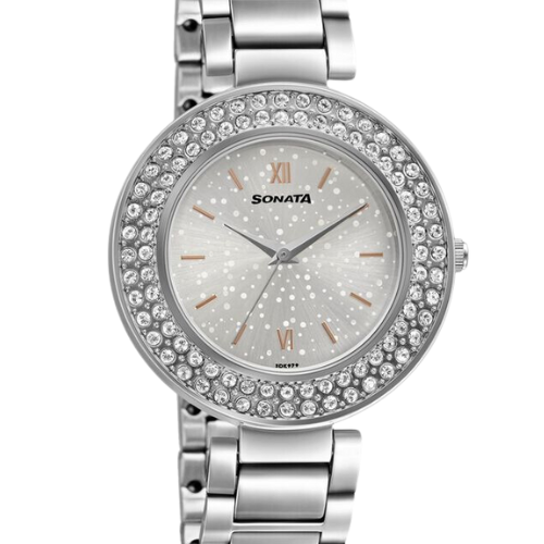 Sonata Blush It Up Silver Dial