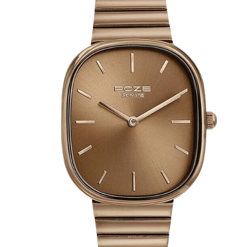 Sonata Poze Quartz Analog Brown Dial