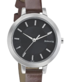 Sonata Steel Daisies Black Dial