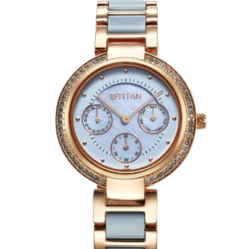 Titan Acetate Quartz Multifunction Mother Of Pearl Dial