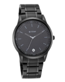 Titan Men's Timeless Style Watch: Refined Black Dial