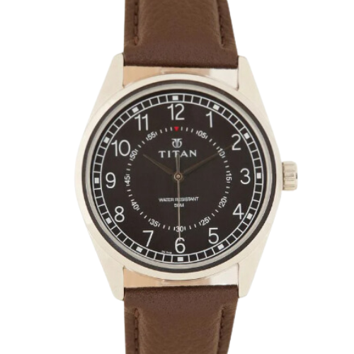 Titan Men's Timeless Charm: Men's Analog Watch with Black Dial
