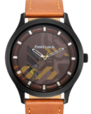Fastrack Gamify Quartz Analog Brown Dial Leather Strap Watch for Guys