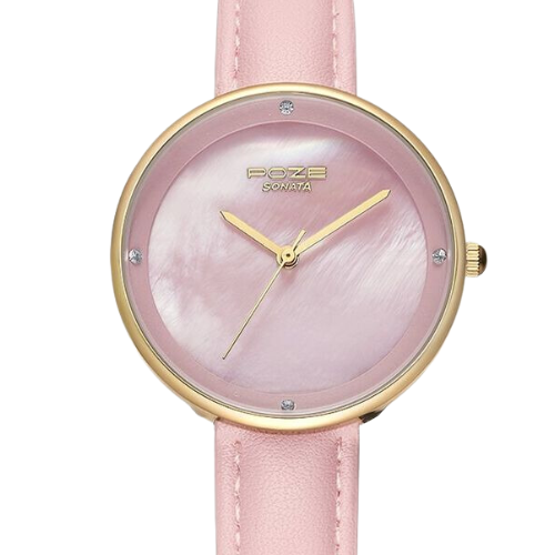 Poze by Sonata Quartz Analog Pink Dial