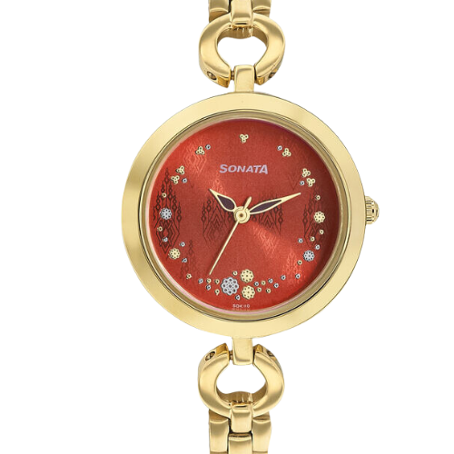 Sonata Wedding Brown Dial Women Watch