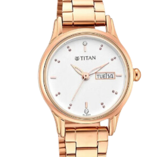 Titan Women's Lagan Watch: Rose Gold Accents & Refined Elegance