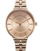 Titan Aura Quartz Analog Rose Gold Dial Stainless Steel Strap Watch for Women