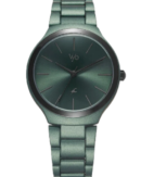 Fastrack Vyb Slayer Quartz Analog Green Dial Metal Strap Watch for Girls