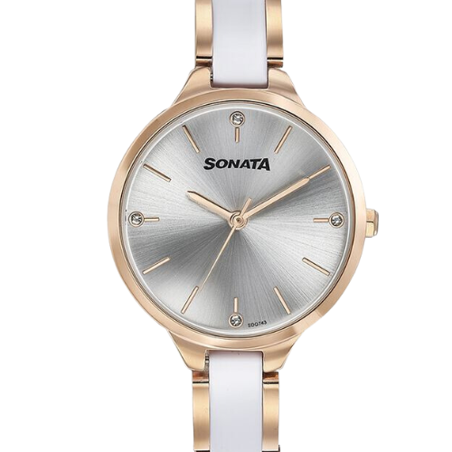 Sonata Quartz Analog Silver Dial