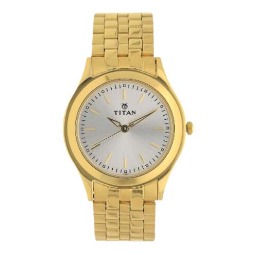 Titan Analog Silver Dial Stainless Steel Strap watch for Men