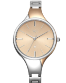 Fastrack Vyb Striker Quartz Analog Rose Gold Dial Metal Strap Watch for Girls