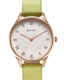Titan Workwear Green Leather Strap watch for Women