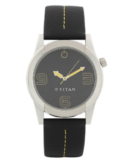 Titan Purple Black Dial Analog Leather Strap watch for Men