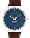 Sonata Quartz Analog with Day and Date Blue Dial
