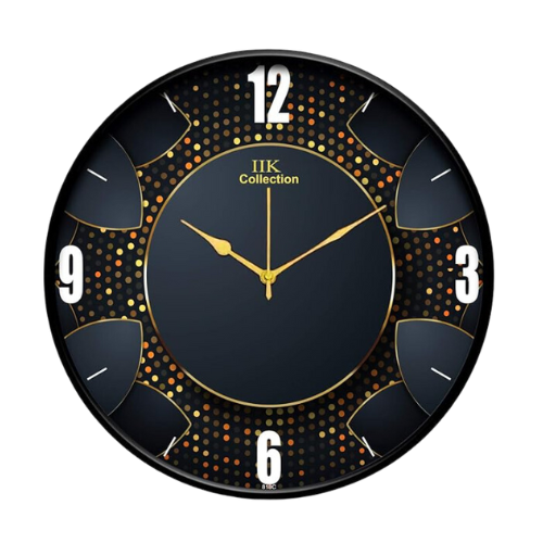 IIK COLLECTION Round Plastic Multicolour Analogue Wall Clock