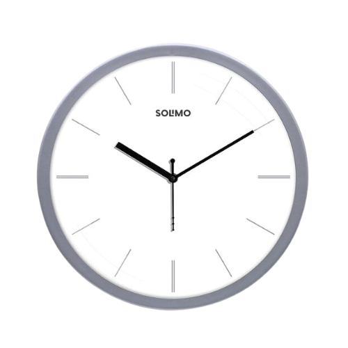 Amazon Brand - Solimo Elegant Metallic Analog Wall Clock